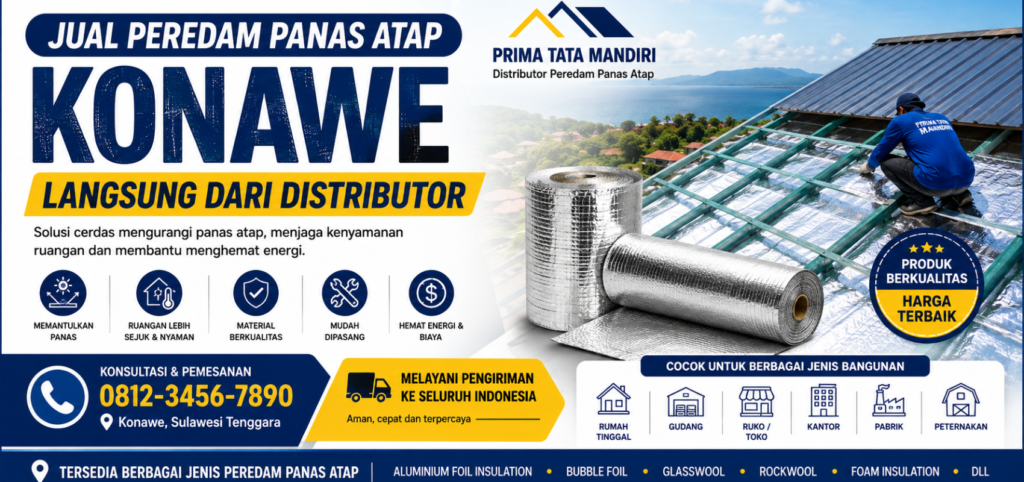 Jual Peredam Panas Atap Konawe Langsung Dari Distributor